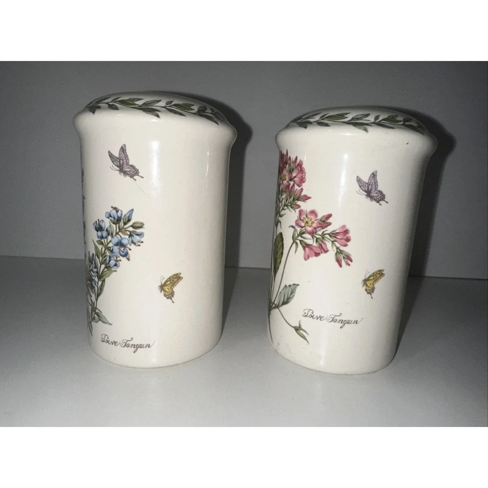 Vintage Maruni Japan Joive Tanguin Wildflower Salt‎ & Pepper Shakers - EUC